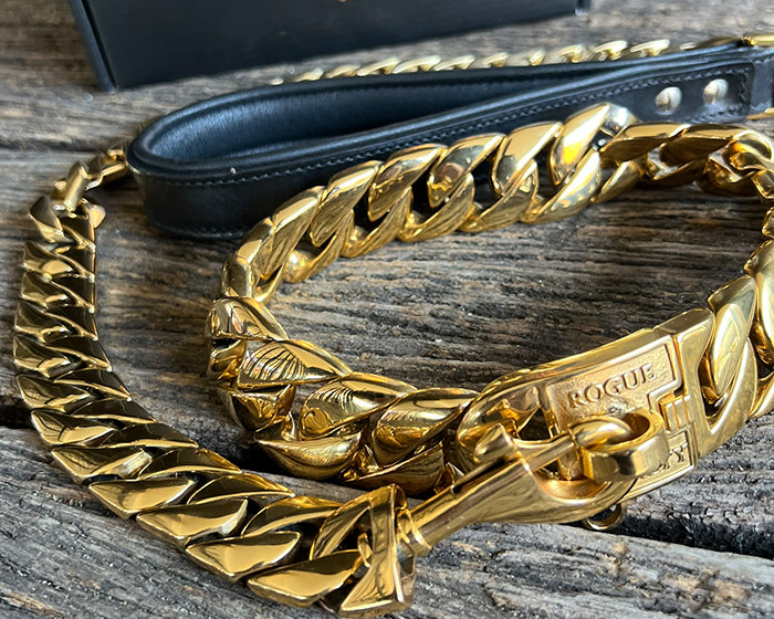 Real Royalty - Chain Link Dog Collars & Leash Sets