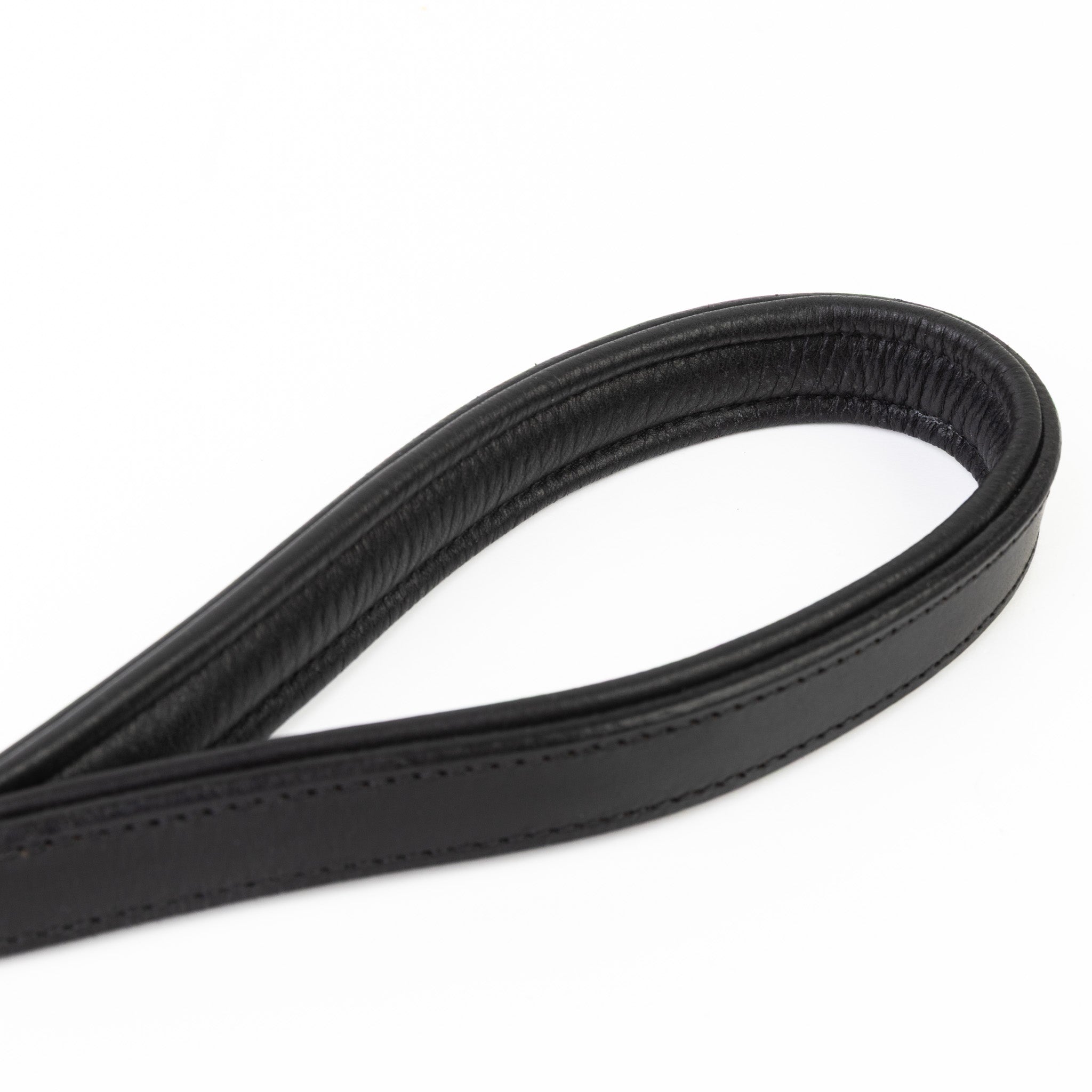 Leather Dog Leash - Ruthless Black & Brass (Standard)