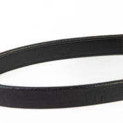 Leather Dog Leash - Imperial Black & Chrome Leash (Standard)