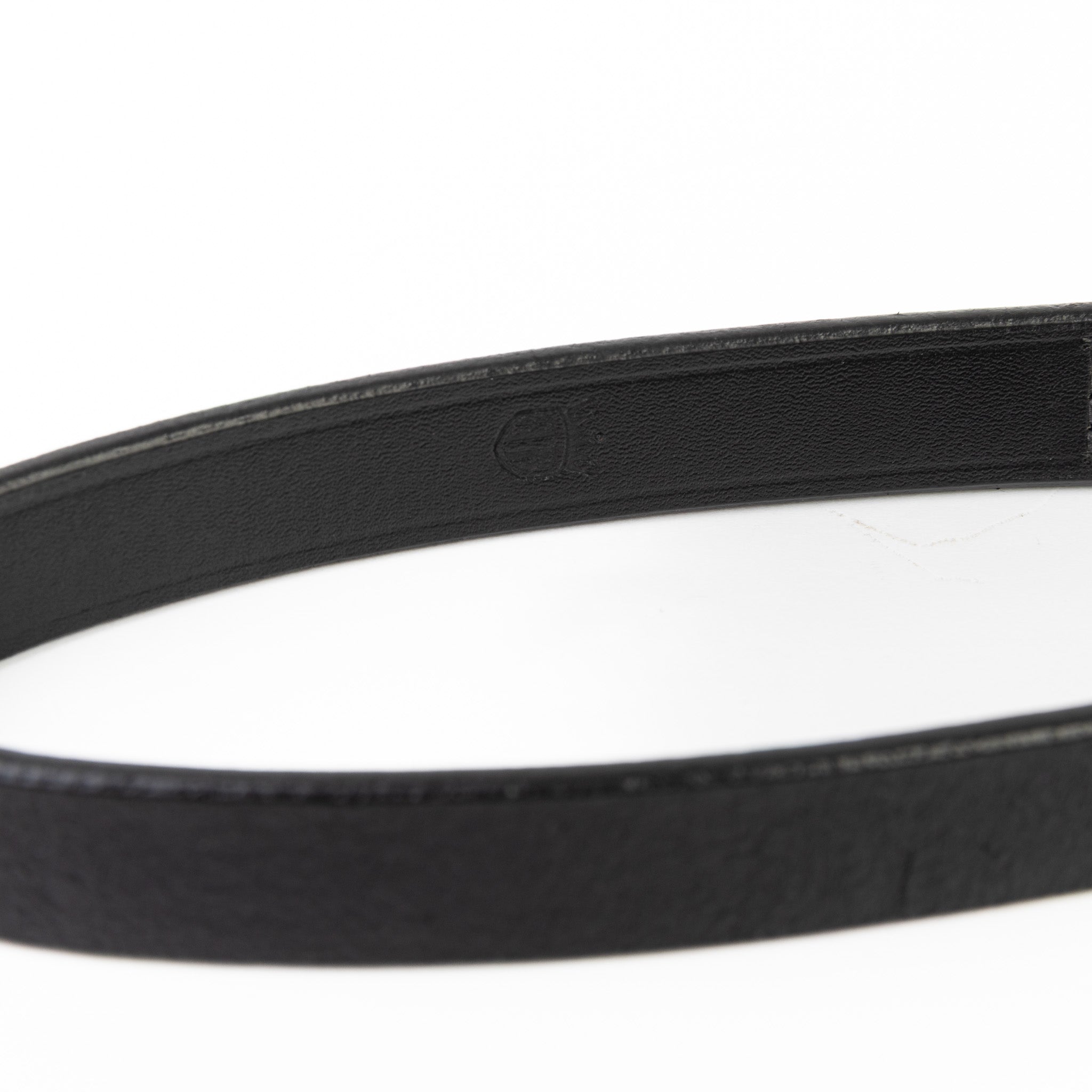 Leather Dog Leash - Imperial Black & Chrome Leash (Standard)