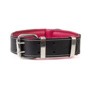 Hand Made Leather Dog Collar - Queen of Hearts (Wide Fit)