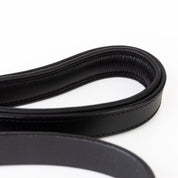 Leather Dog Leash - Classic Black & Brass Leash (Standard)
