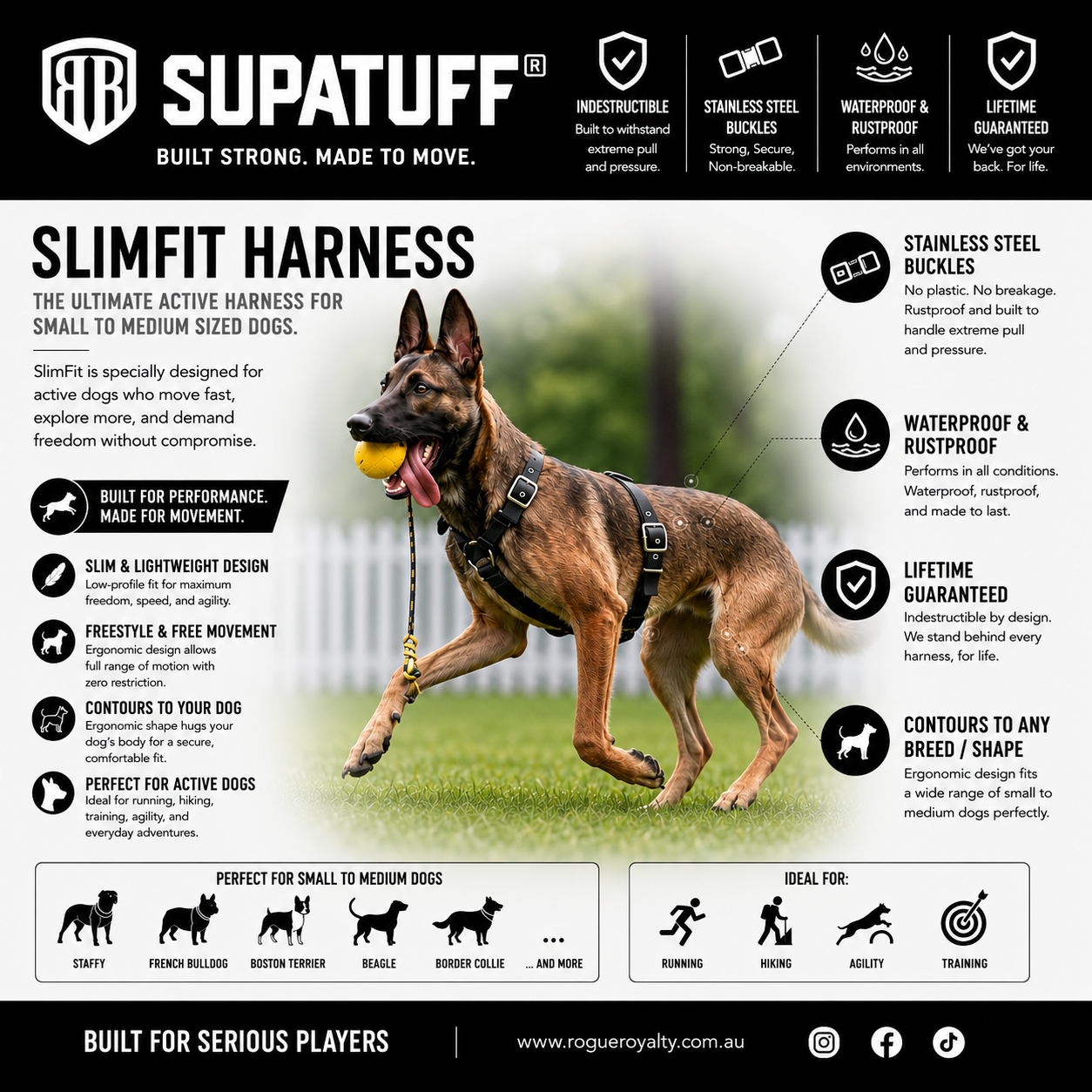 SUPATUFF® Strong Dog Harness – Camoflague | Slim Fit