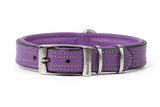 Hand Made Leather Dog Collar - Tuscan Purple (Slim Fit)