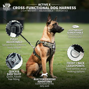 Active-X Lightweight Dog Harness – Black