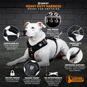 SUPATUFF® Strong Dog Harness – Black | Regular Fit