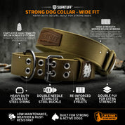 SUPATUFF® Strong Dog Collar Shadow Green (Regular Fit)