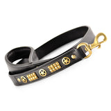Hand Made Leather Dog Lead - Rogue Ranger Brass