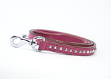 Leather Dog Leash - Imperial Dusky Pink & Chrome Leash (Standard)